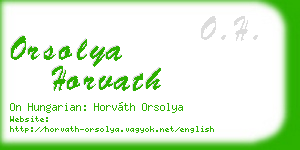 orsolya horvath business card